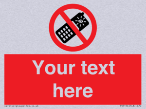 Custom No camera phones Sign